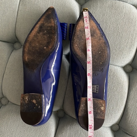 Coach Wesley Blue Patent Leather Flats - Picture 15 of 16